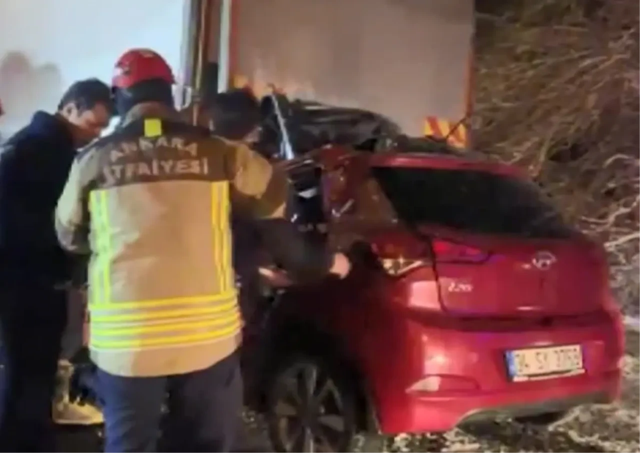 Ankara'da Tır ile Kaza Yapan Otomobilin Sürücüsü Yaşamını Yitirdi!