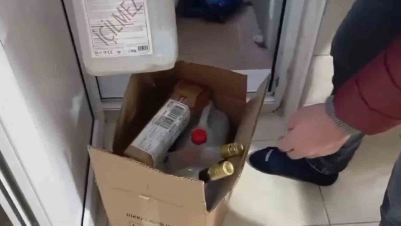 Kayseri'de evinde kaçak içki imal eden kişi polis tarafından yakalandı
