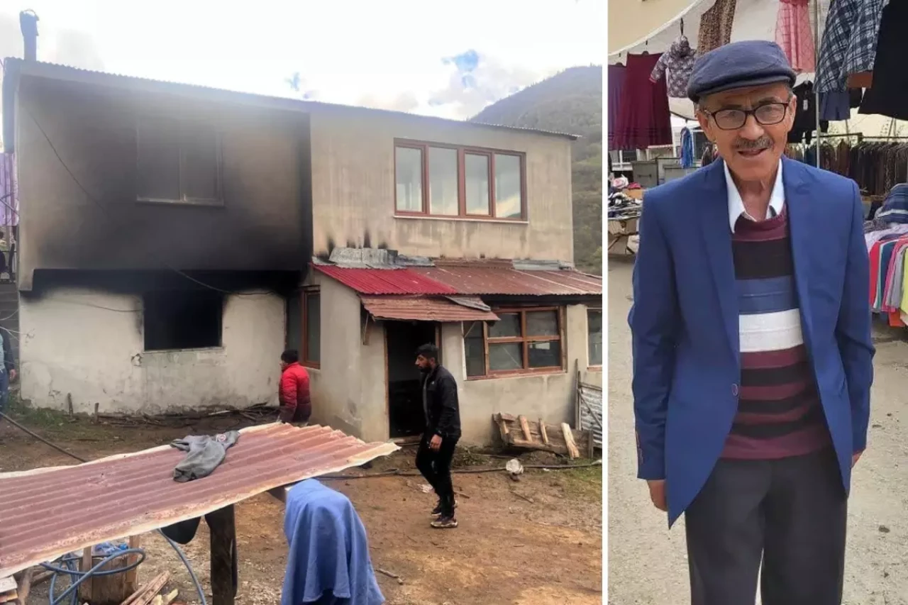 Yaşlı adam Mustafa Uslu yalnız yaşadığı evde çıkan yangında can verdi!