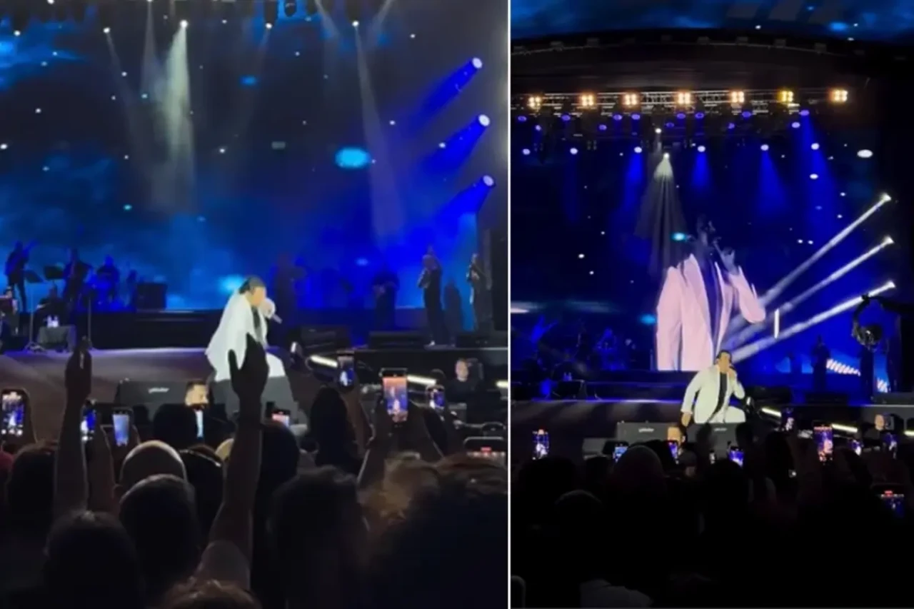 Bursa'da Bayhan'ın konserinde sahnede talihsiz kaza!
