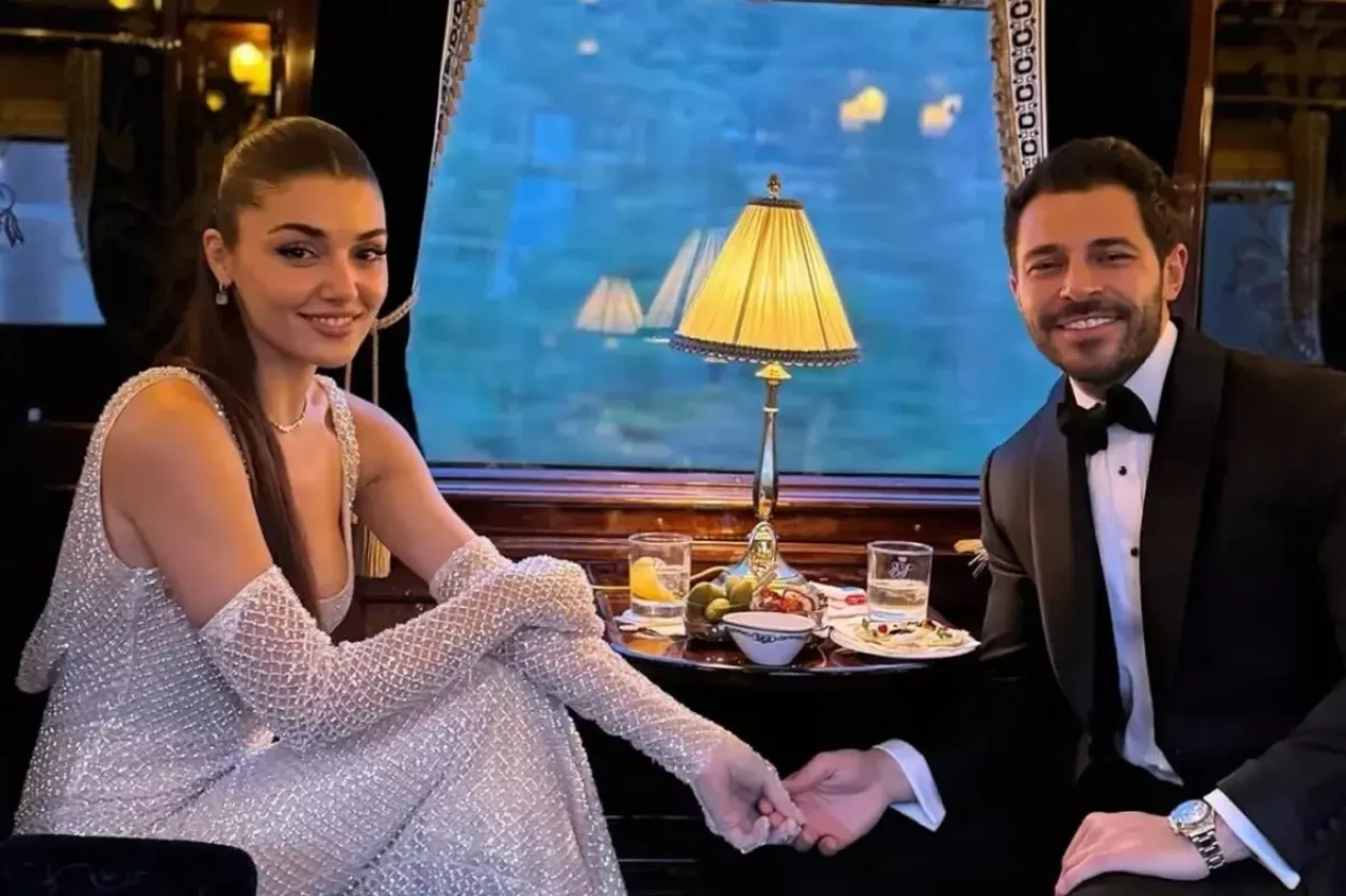 Hakan Sabancı'nın paylaştığı karede Hande Erçel'in doğallığı!