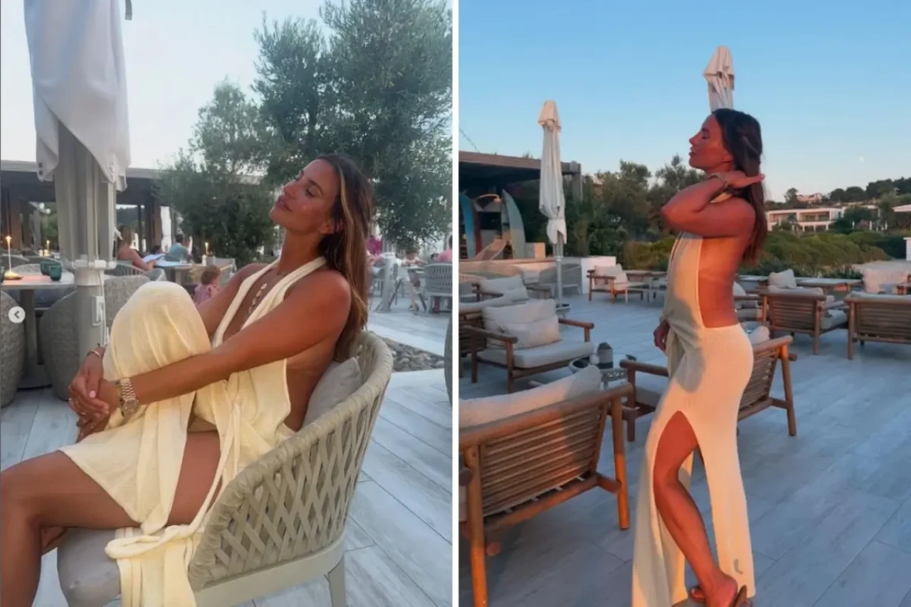 Ünlü oyuncu Yunanistan tatilinde giydiği elbise ile ağızları açık bıraktı!