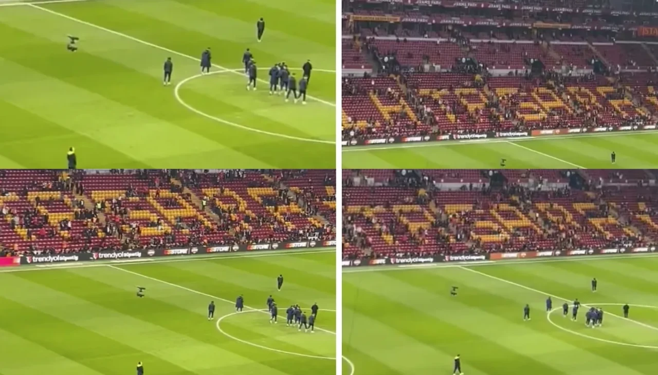 Fenerbahçeli futbolcular stadyumu gezerken olay şarkıyı açtılar!