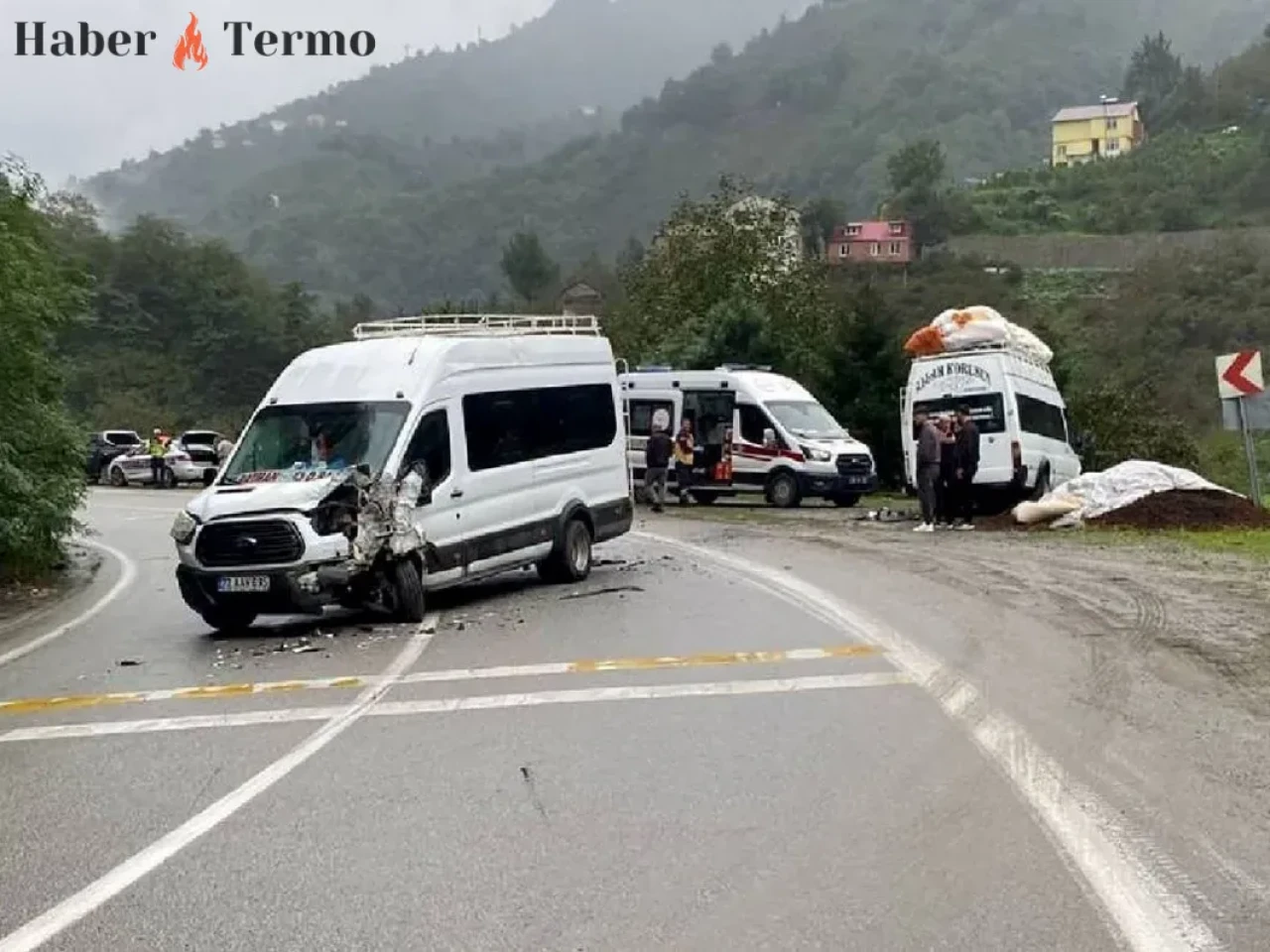 Giresun'da Tarım İşçisi Minibüsleri Çarpıştı: 10 Yaralı!