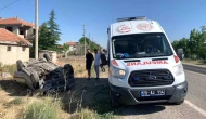 Karaman'da Takla Atan Araçta Sürücü Ağır Yaralandı!