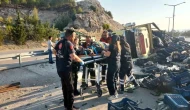 Burdur'da Kamyon Felaket Bir Şekilde Devrildi: 1 Kişi Yaralandı!