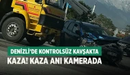 Denizli'de Kavşakta Meydana Gelen Trafik Kazası Kameraya Yansıdı