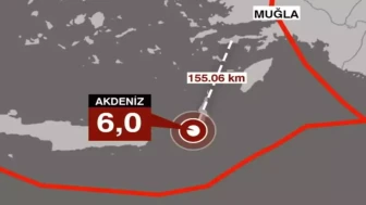 Son Dakika! Muğla açıklarında 6 büyüklüğünde deprem oldu!