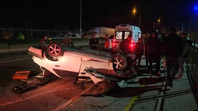 Aydın'da Meyana Gelen Trafik Kazasında: Araç Takla Attı!