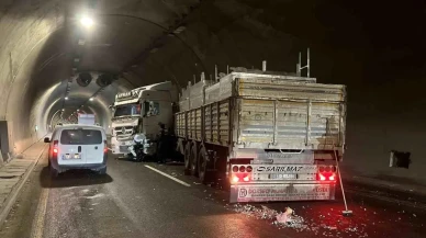 Erkenek Tüneli'nde felaket bir trafik kazası meydana geldi!