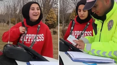 Üst geçidi kullanmayınca polis ceza makbuzunu eline tutuşturdu!