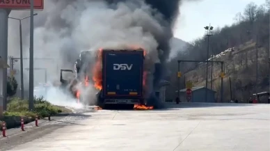 Samsun'da Gürcistan'dan Gelen Tırda Felaket Yangın Çıktı!