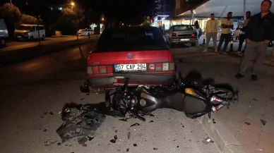 Antalya Manavgat'ta Motosiklet ile Ticari Araç Çarpıştı!