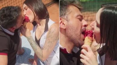 Emre Altuğ'dan cesur bir klip! Partneriyle aynı dondurmayı paylaştı!