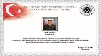 Kahraman Asker Astsubay Üstçavuş Ufuk Akıncı, Pençe-Kaplan Operasyonu bölgesinde şehit oldu!