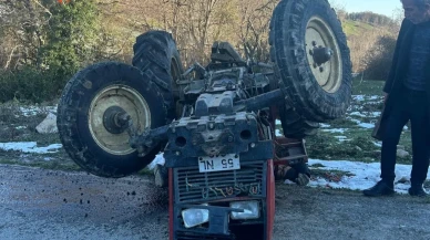 Buzlu Yolda Traktör Devrildi: Sürücü Senai Mete Hayatını Kaybetti