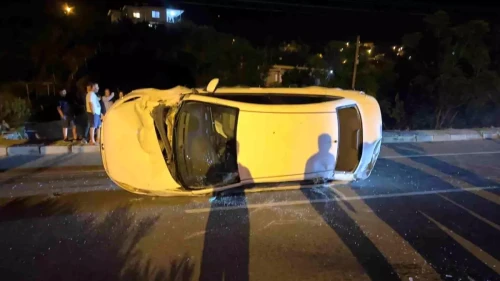 Antalya Gazipaşa'da Trafik Kazasında Sürücü Şans Eseri Kurtuldu!
