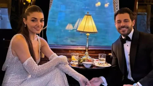Hakan Sabancı'nın paylaştığı karede Hande Erçel'in doğallığı!
