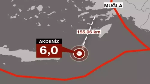 Son Dakika! Muğla açıklarında 6 büyüklüğünde deprem oldu!