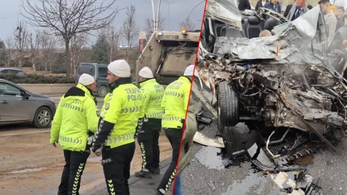 Ankara'da EGO Otobüsüne Çarpan Otomobil Zincirleme Kazaya Neden Oldu
