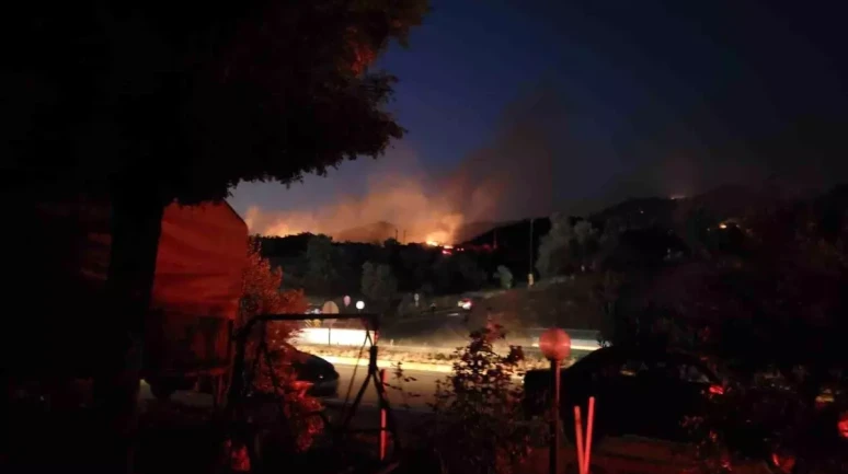 Aydın'da Yangınla Mücadele Gece de Durmadan Devam Ediyor!