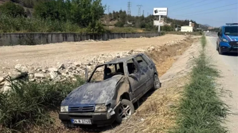 Bilecik'te bir araç su kanalına adeta dalış yaptı!