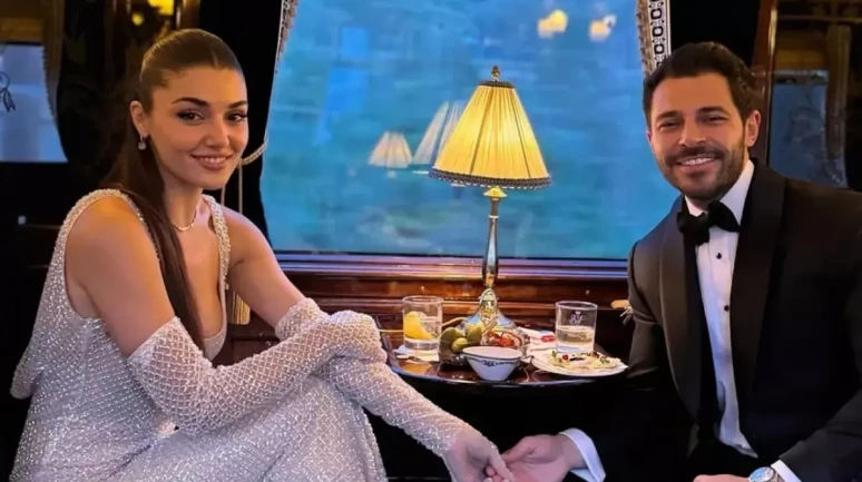 Hakan Sabancı'nın paylaştığı karede Hande Erçel'in doğallığı!