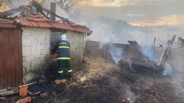Kırklareli'nde Yangın: 600 Saman Balyası Yandı, Kül Oldu!