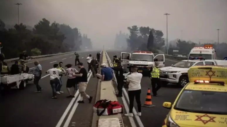 Kudüs'teki yangın hızla İsrail askeri üssüne sıçradı, tehlike devam ediyor!
