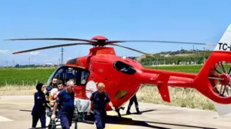 Diyarbakır Lice'de Tendonu Kesilen Zeynel Buluttekin Helikopterle Taşındı!