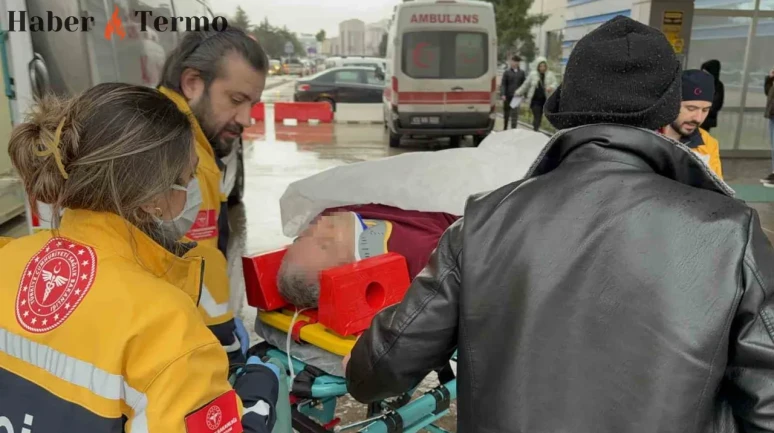 Samsun'da çatıdan düşen adam ağır yaralandı